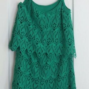 Francesca's Miami Green Women Romper